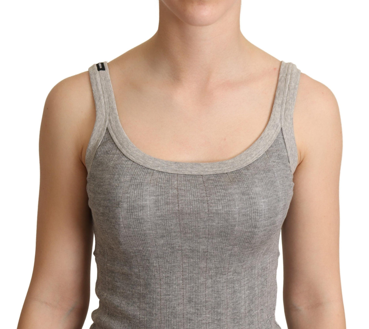 Chique mouwloze grijze tanktop