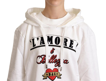 Witte L'Amore Motive trui met capuchon