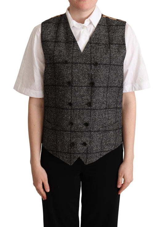 Elegant mouwloos vest met luipaardprint