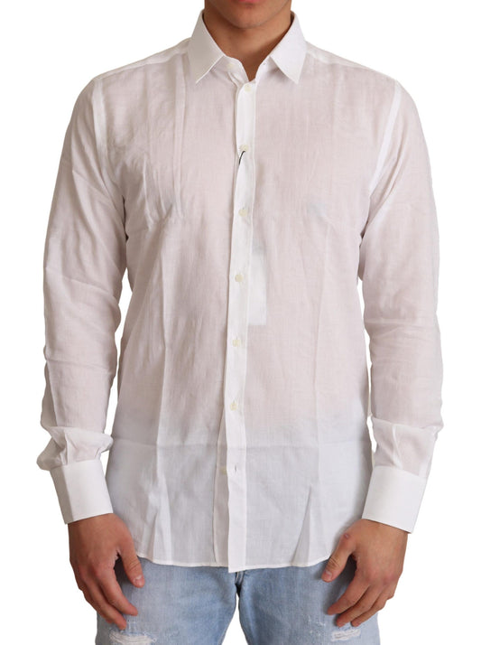 Camisa de vestir Martini elegante, ajustada, blanca