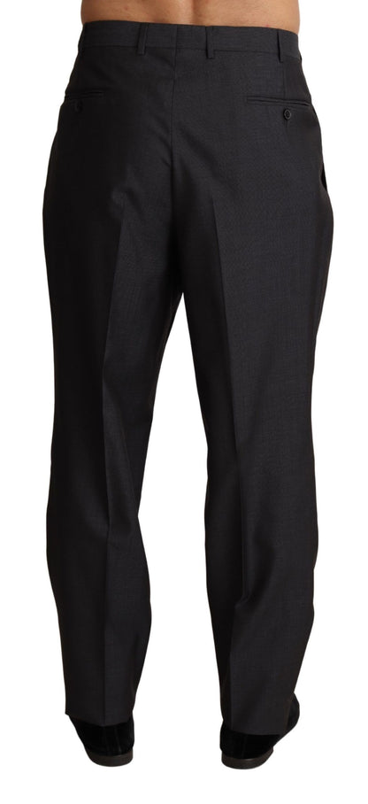 Pantalón de vestir ajustado gris elegante