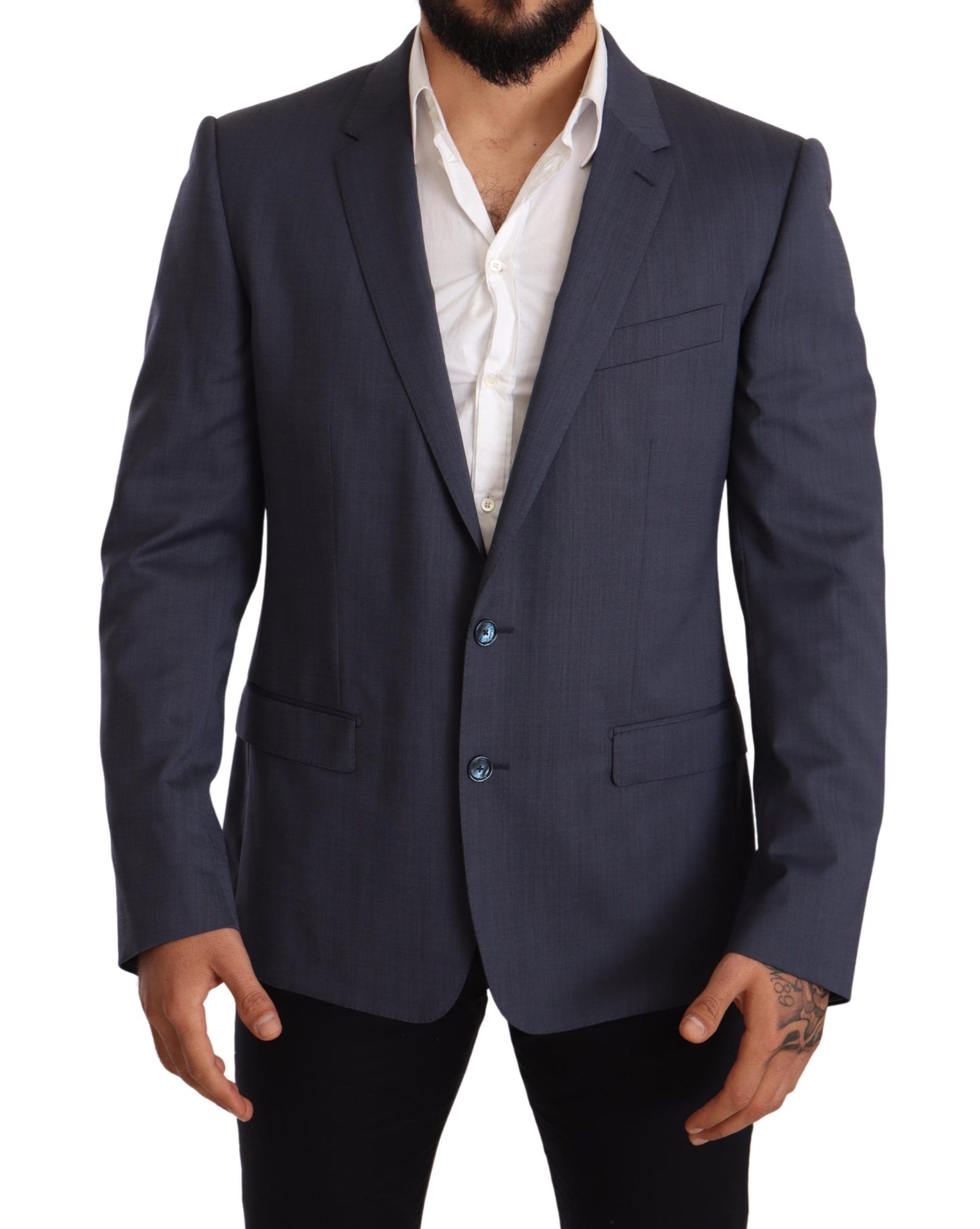 Elegante chaqueta tipo blazer Martini de lana azul