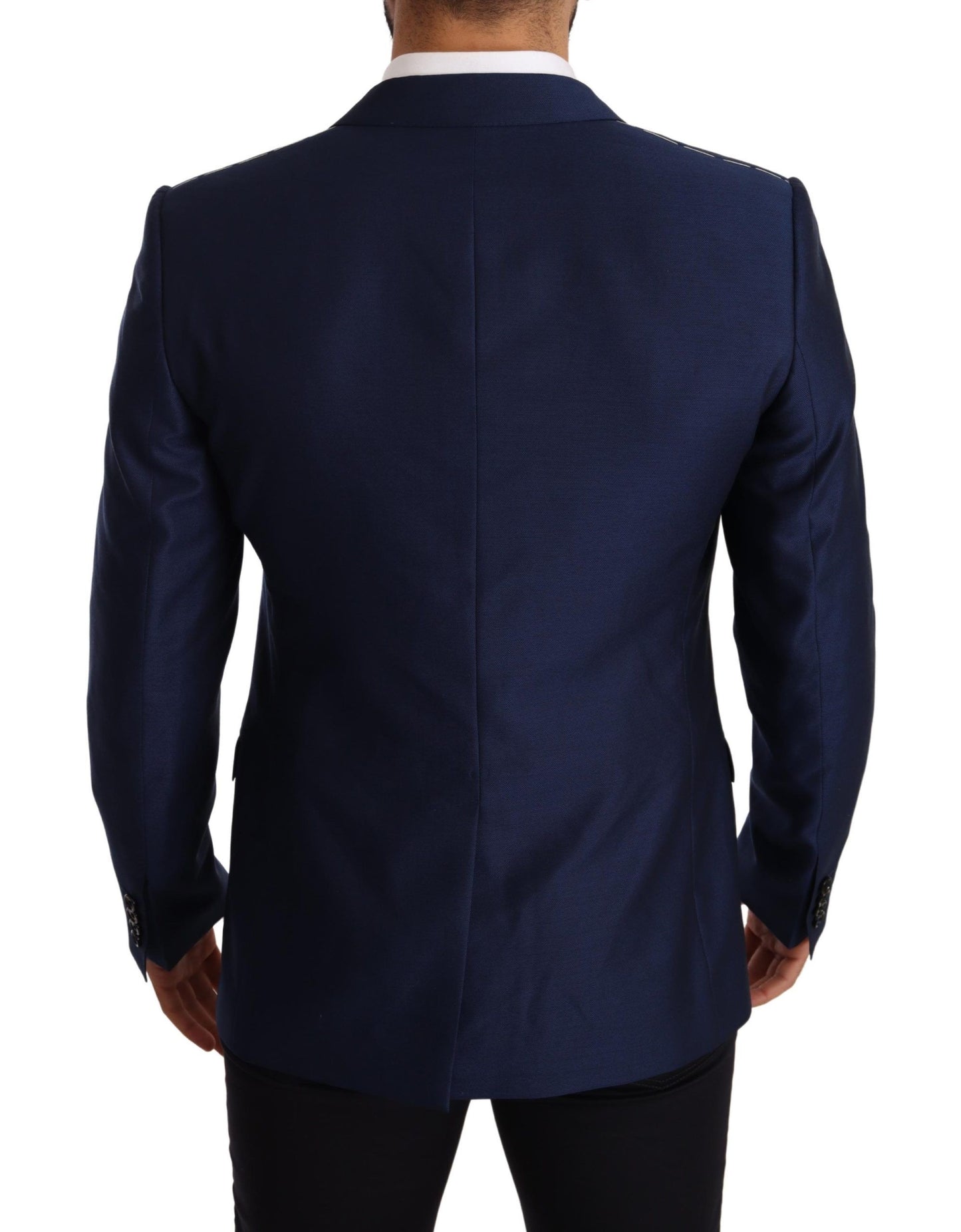 Elegante blazer Martini de lana virgen azul