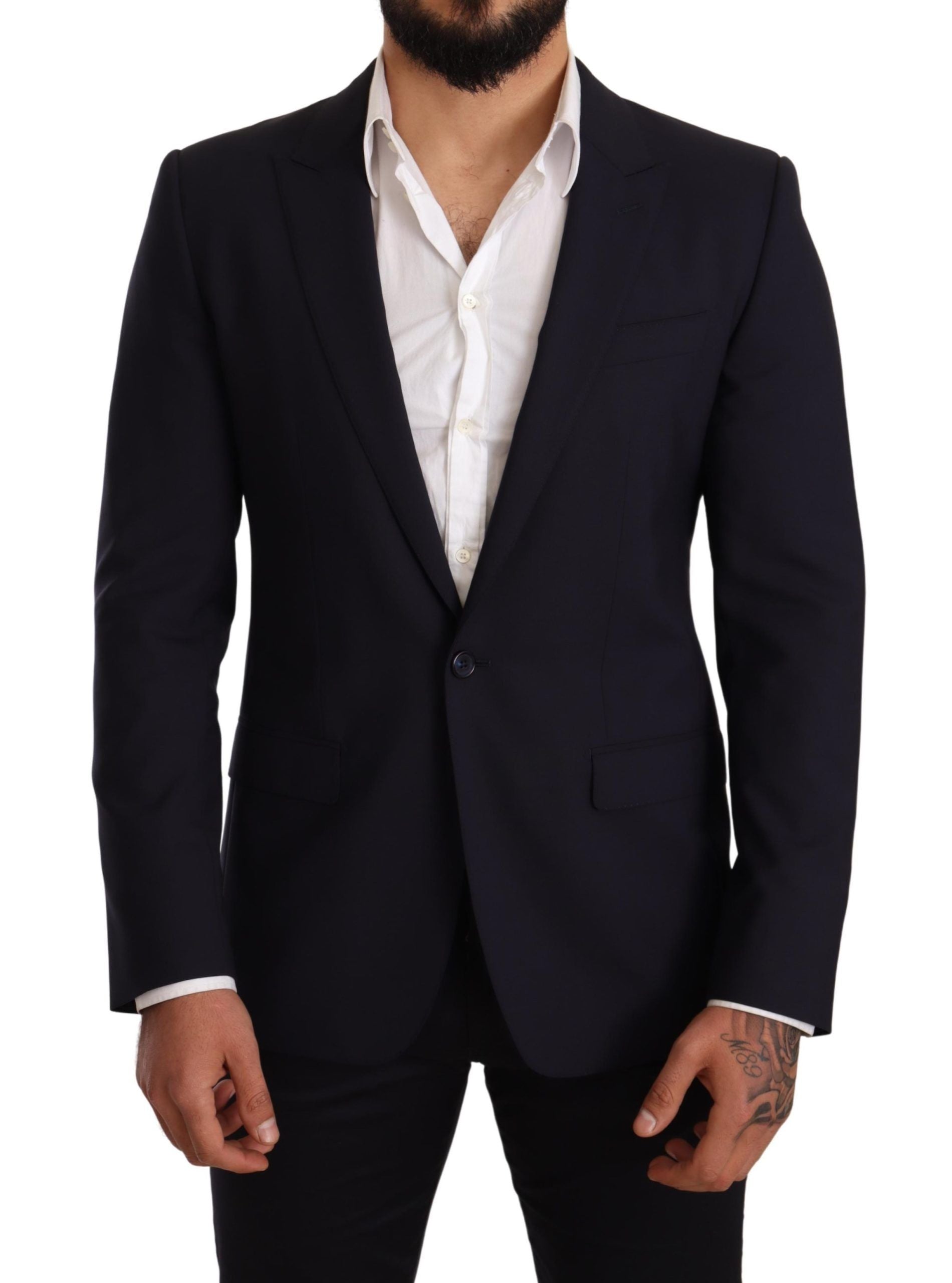 Elegante blazer Martini azul marino de sastres reconocidos