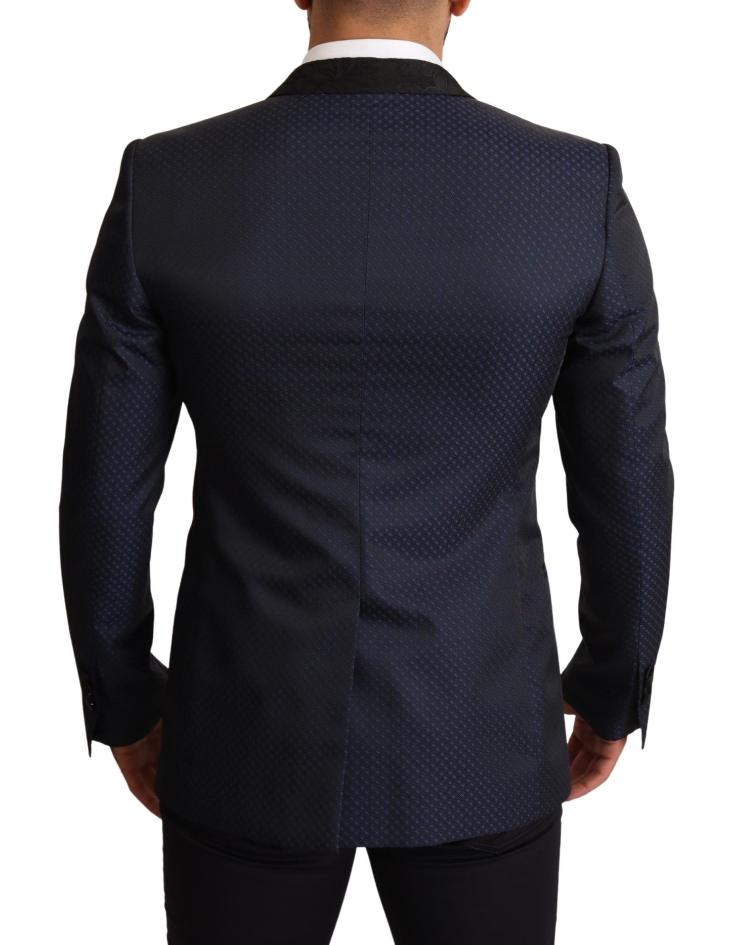 Elegante blauwe slim-fit martini-blazer