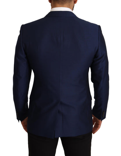 Blazer Martini De Lana Virgen Azul Marino