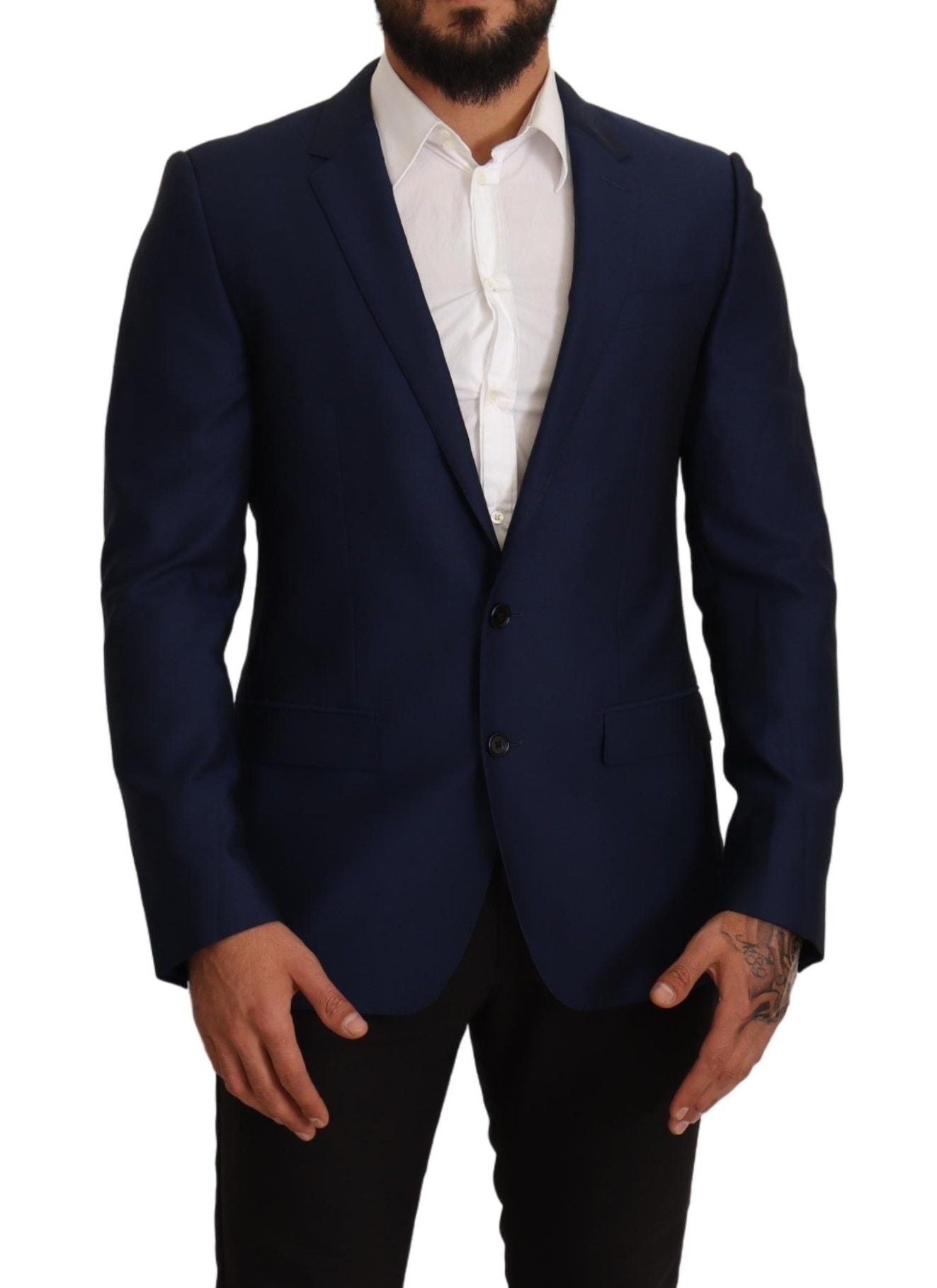 Blazer Martini De Lana Virgen Azul Marino