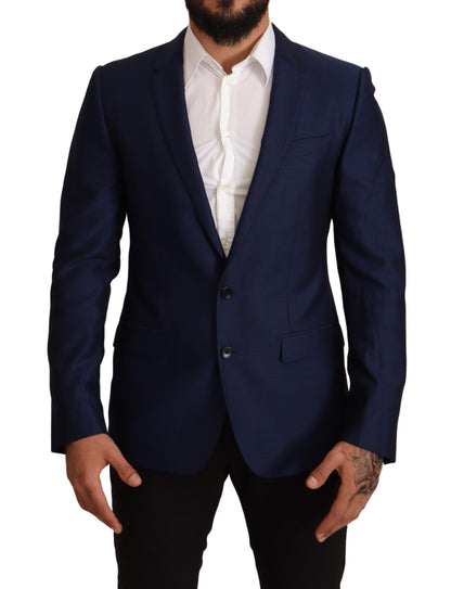 Blazer Martini De Lana Virgen Azul Marino