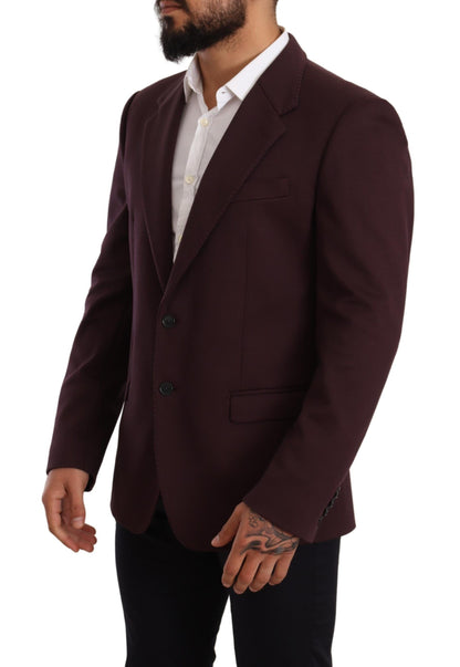 Elegante blazer índigo de corte slim para hombre