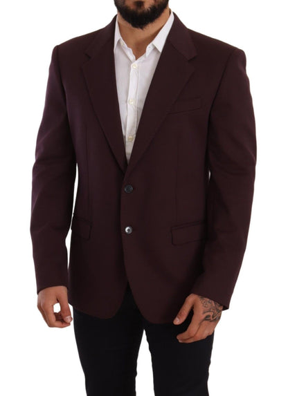 Elegante blazer índigo de corte slim para hombre