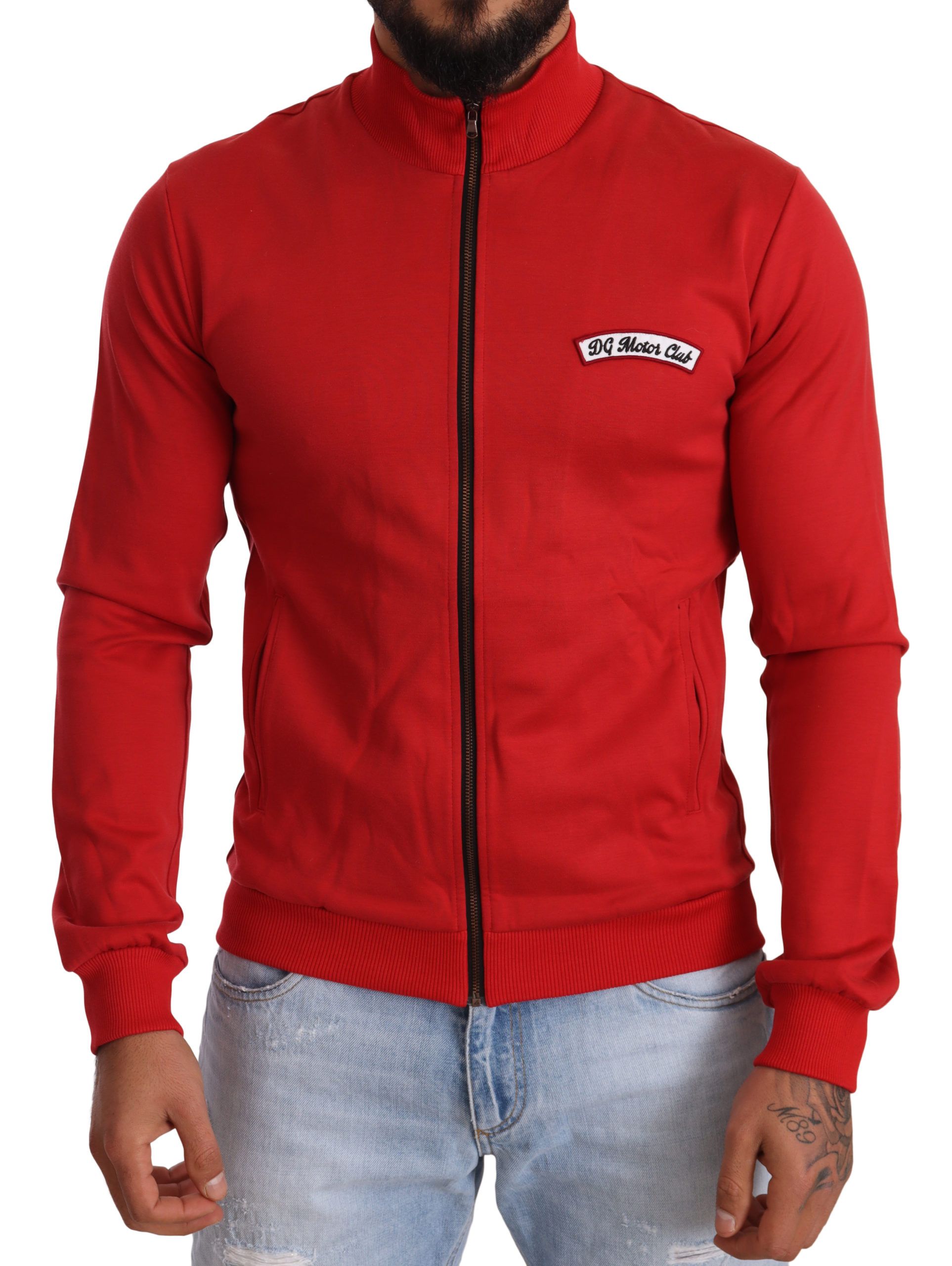 Rode DG Motor Club stretch-sweater met rits