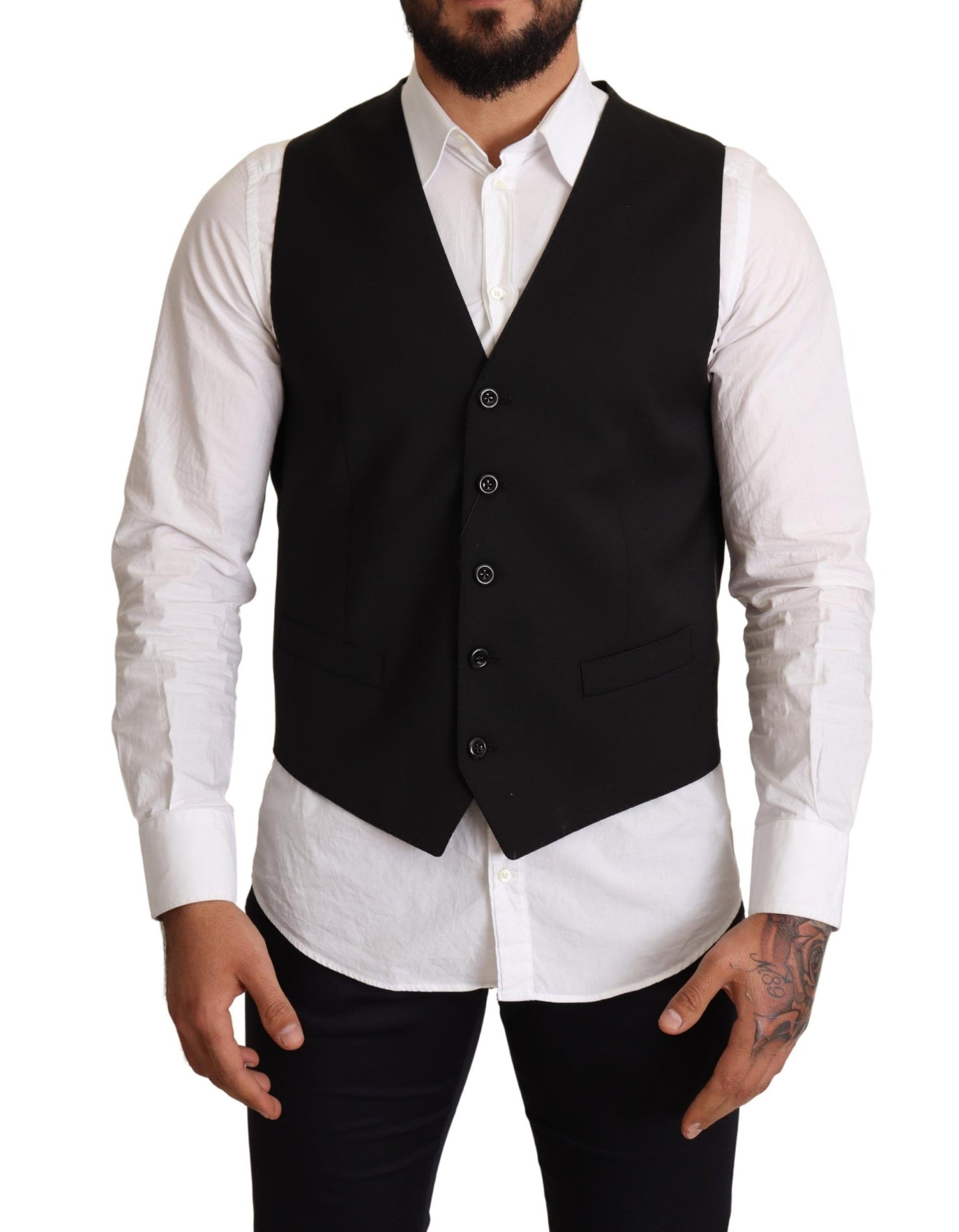 Elegant Black Formal Dress Vest