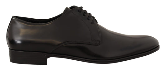 Zapatos Derby de cuero negros elegantes