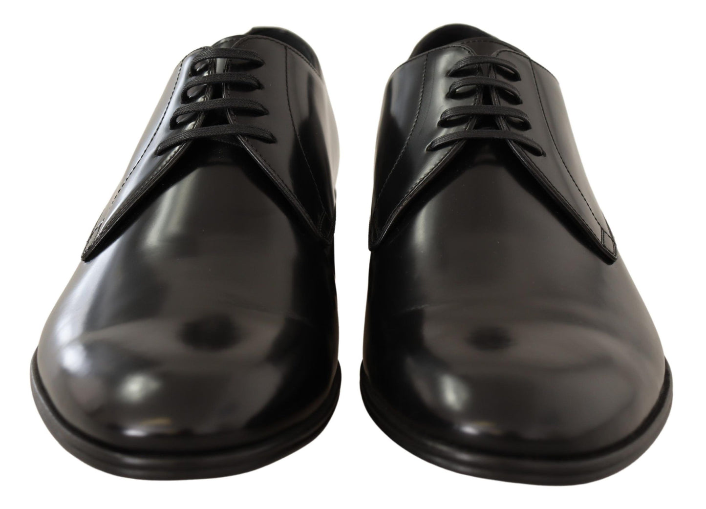 Elegant Black Leather Derby Shoes