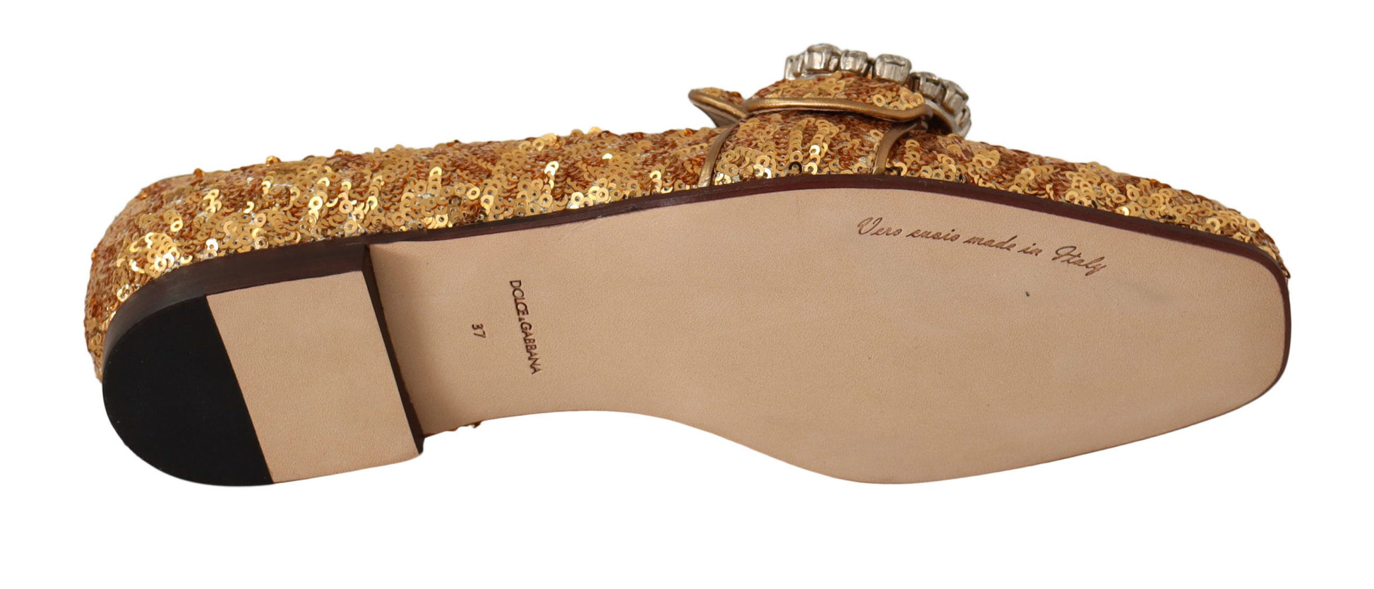 Gouden pailletten kristal platte dames loafers schoenen