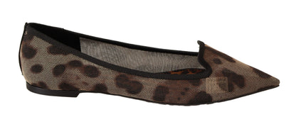 Elegante platte loafers met luipaardprint