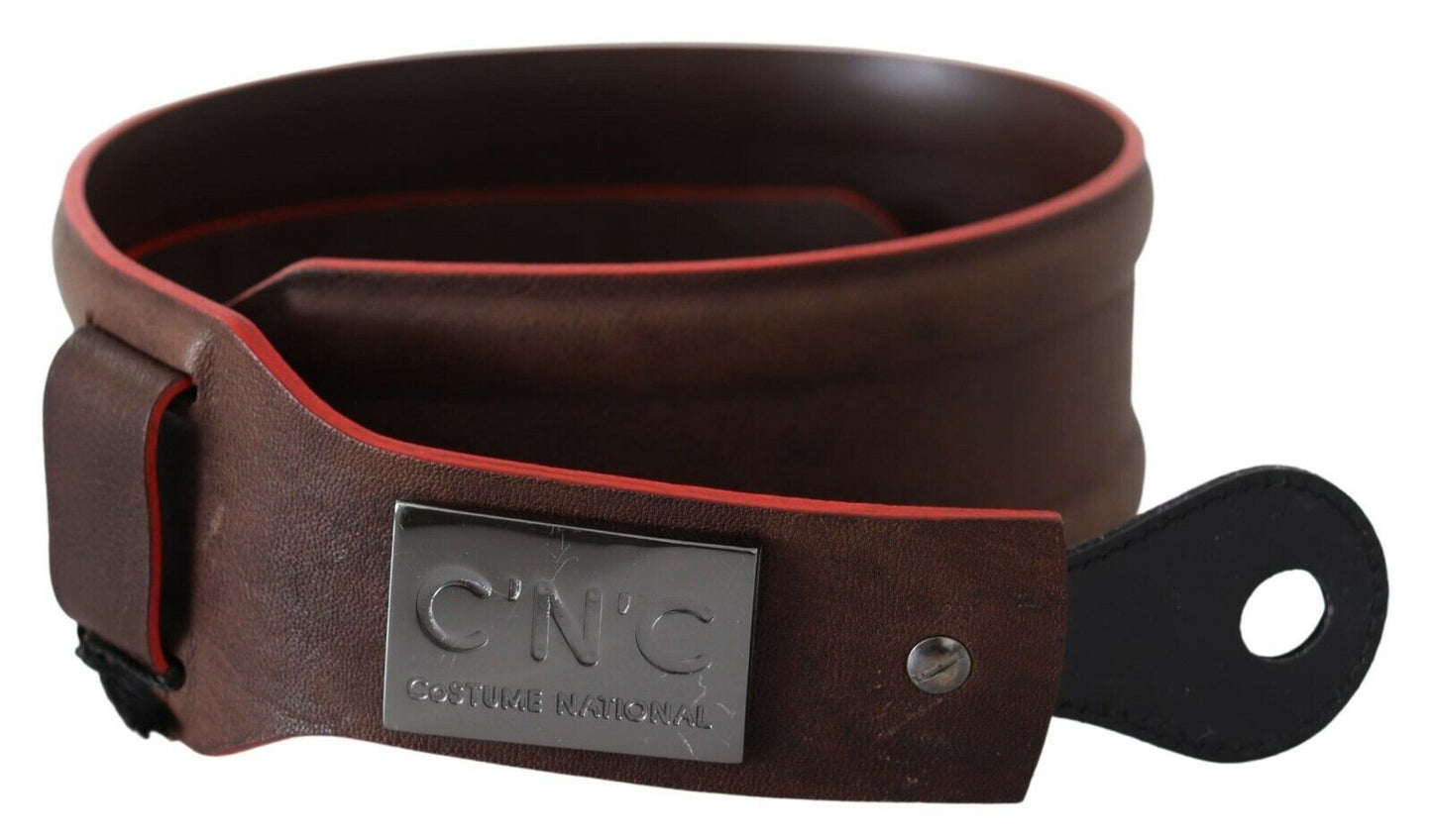 Elegant Dark Brown Leather Fashion Belt