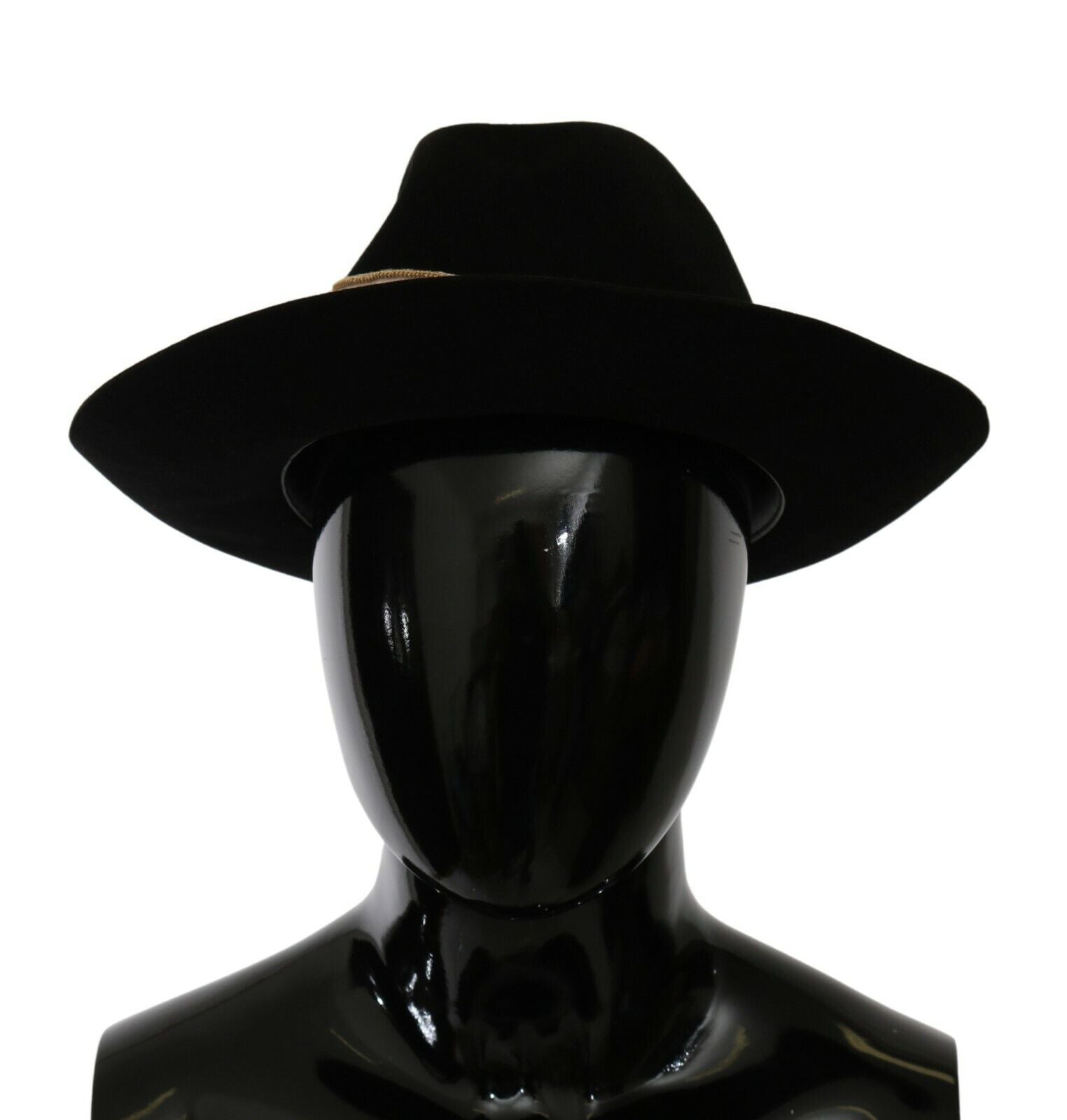 Elegant Black Lapin Wide Brim Panama Hat