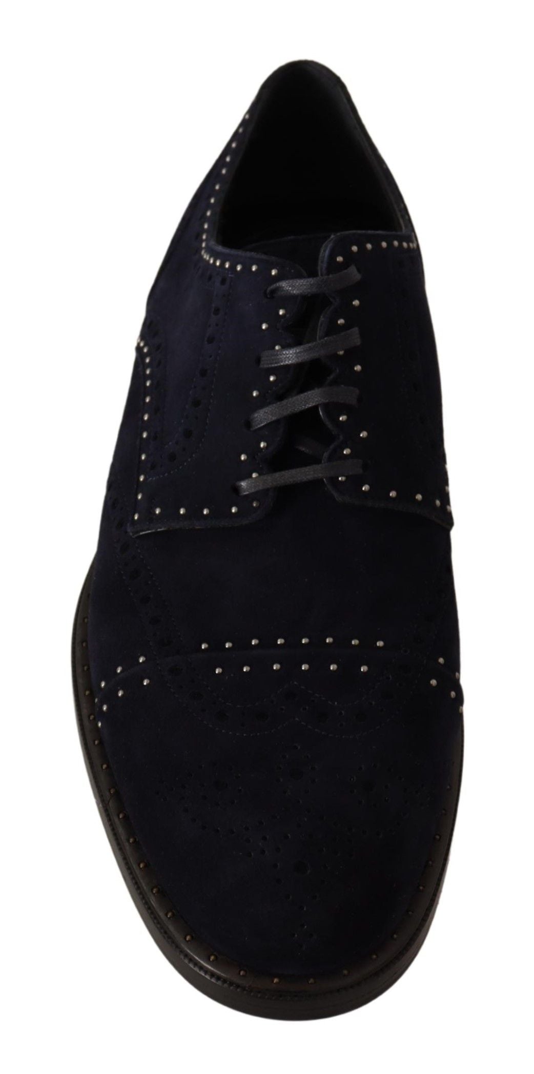 Elegante suède derbyschoenen met zilveren studs