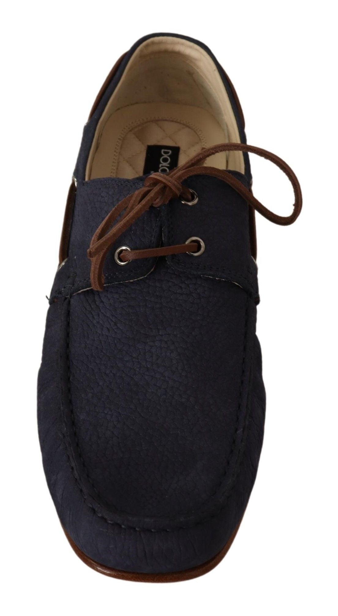 Elegant Blue & Brown Leather Boat Shoes