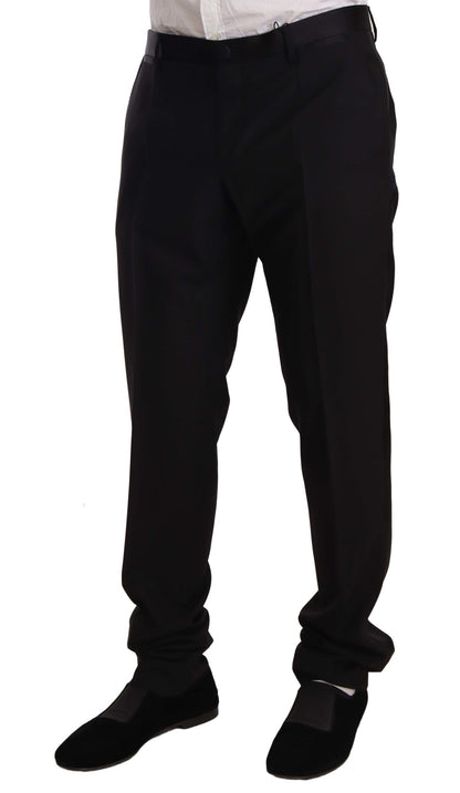 Pantalones de esmoquin ajustados negros elegantes