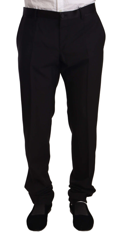 Pantalones de esmoquin ajustados negros elegantes