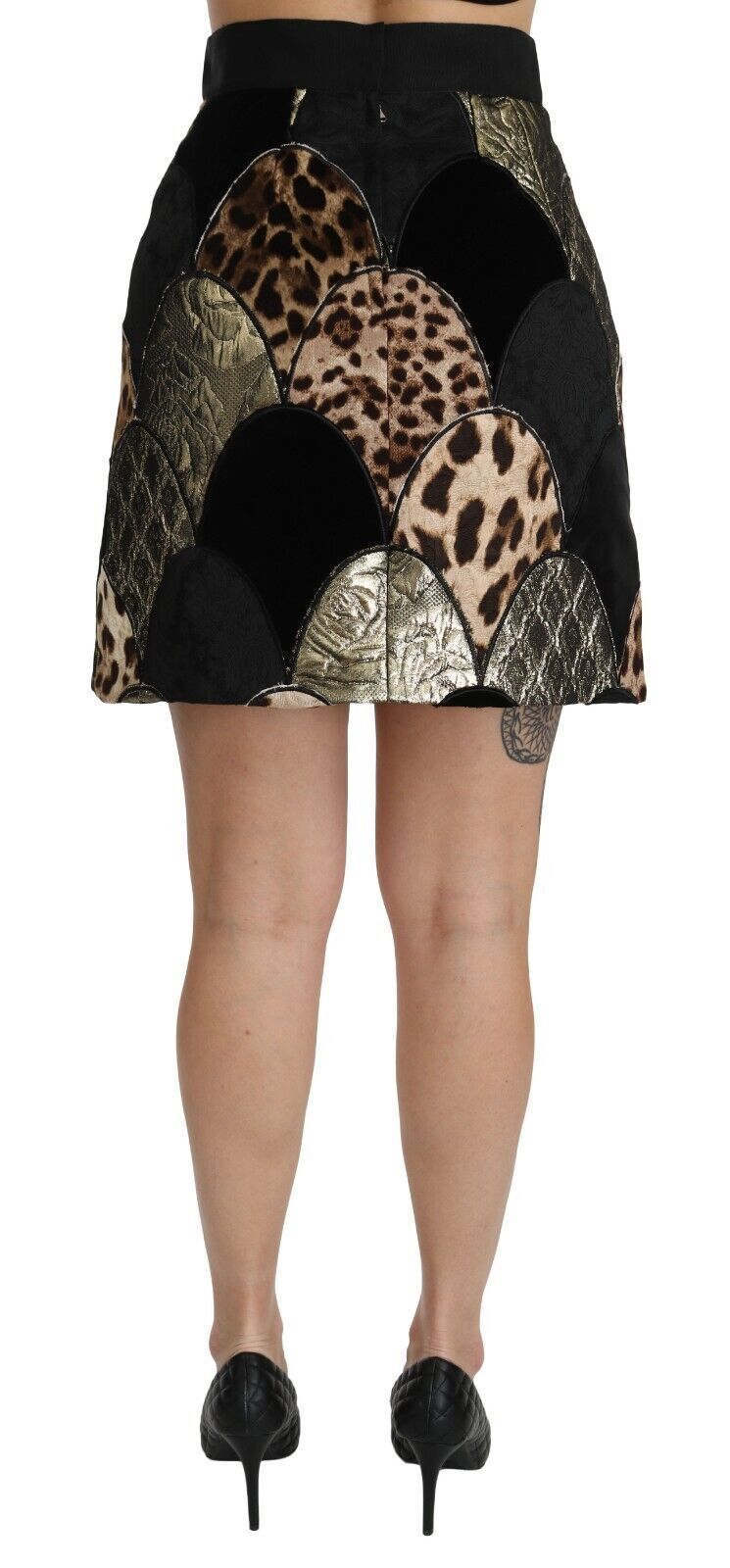 Rok met hoge taille en luipaardprint