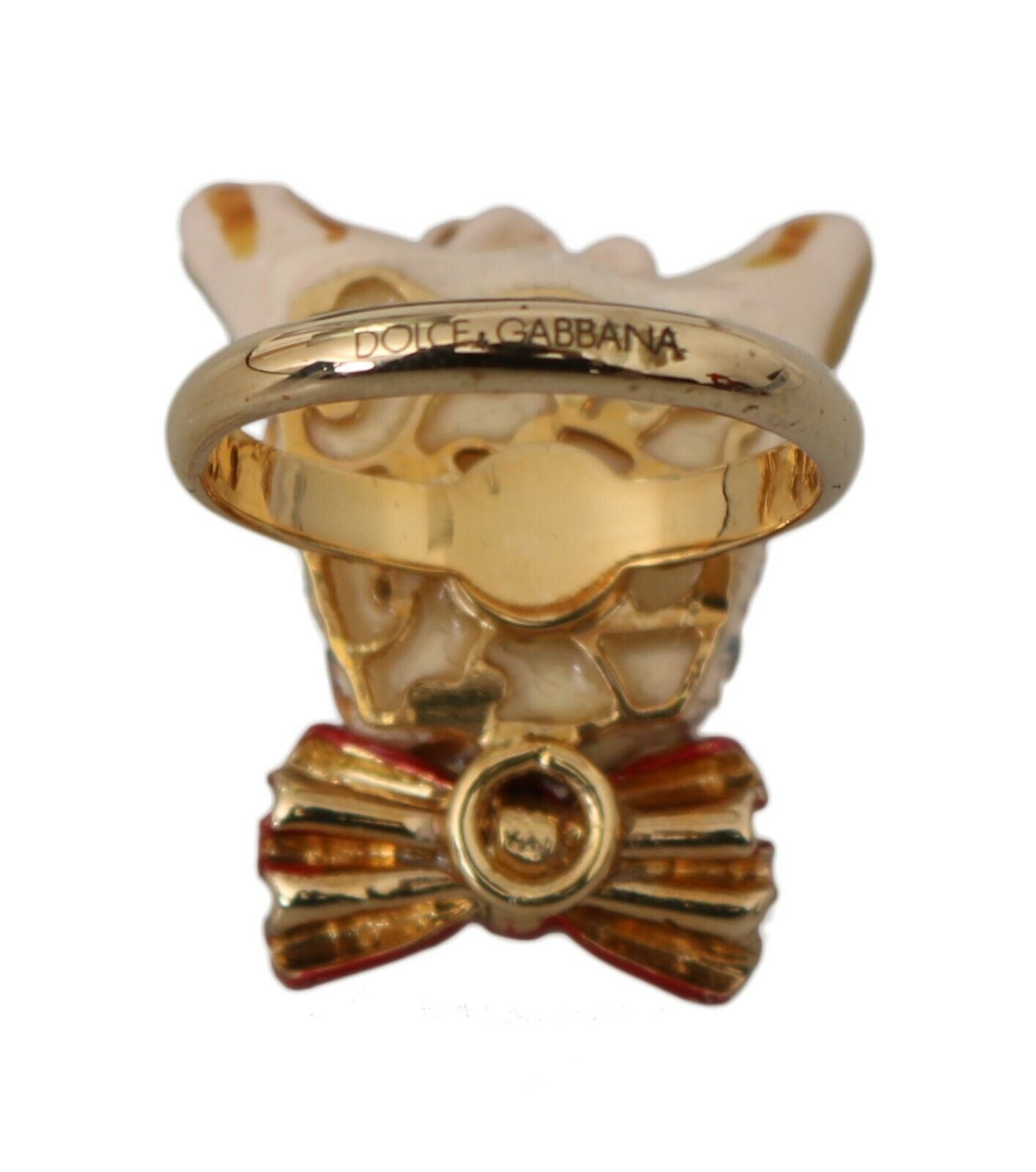 Elegante op honden geïnspireerde goudkleurige ring