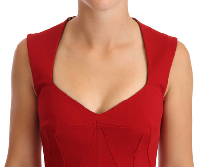 Elegante lieverd midi-jurk in rood