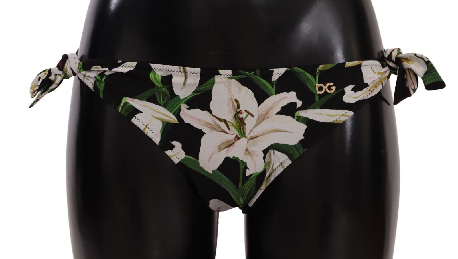 Bikinibroekje Zwart Lily Print Badpak Badmode