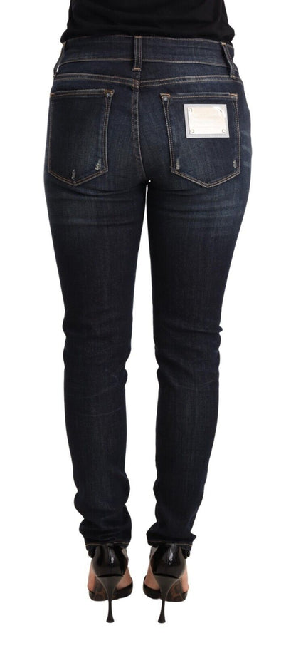 Chique blauwe slanke skinny jeans