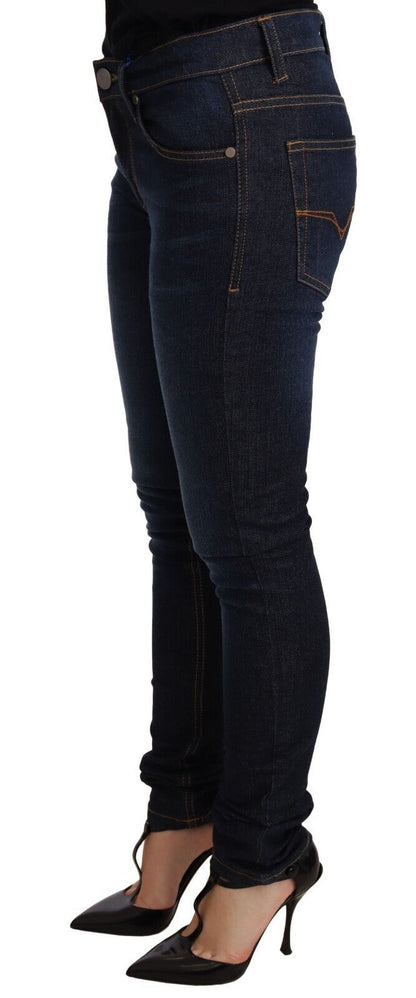 Elegante skinny designerjeans met lage taille