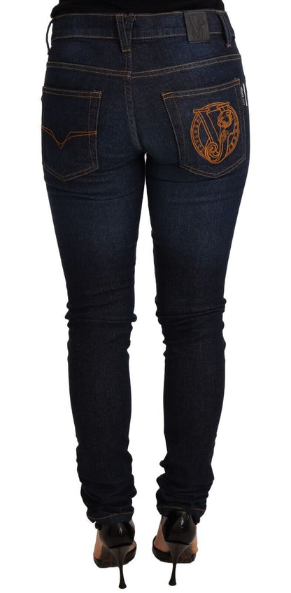 Elegante skinny designerjeans met lage taille