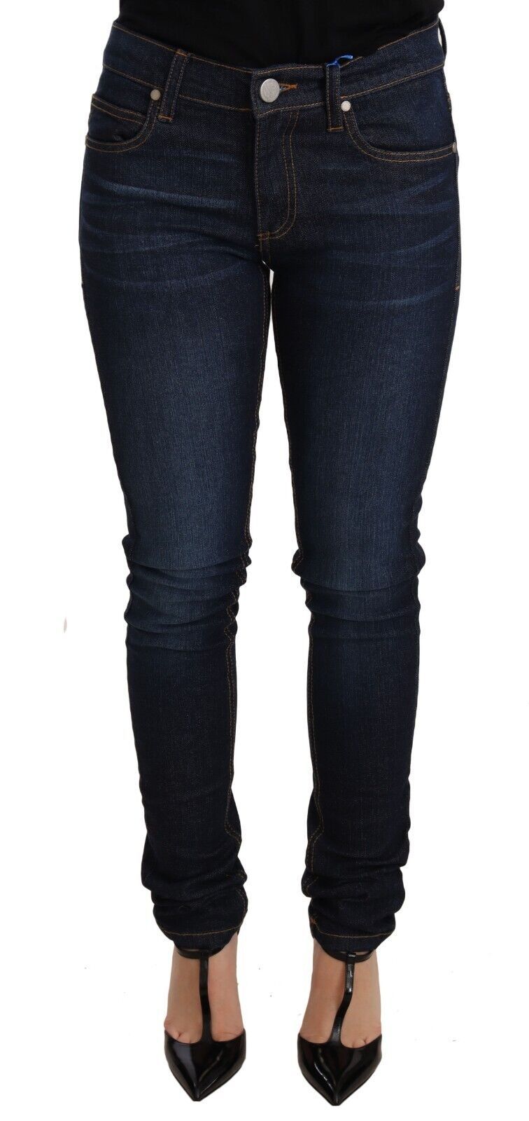 Elegante skinny designerjeans met lage taille