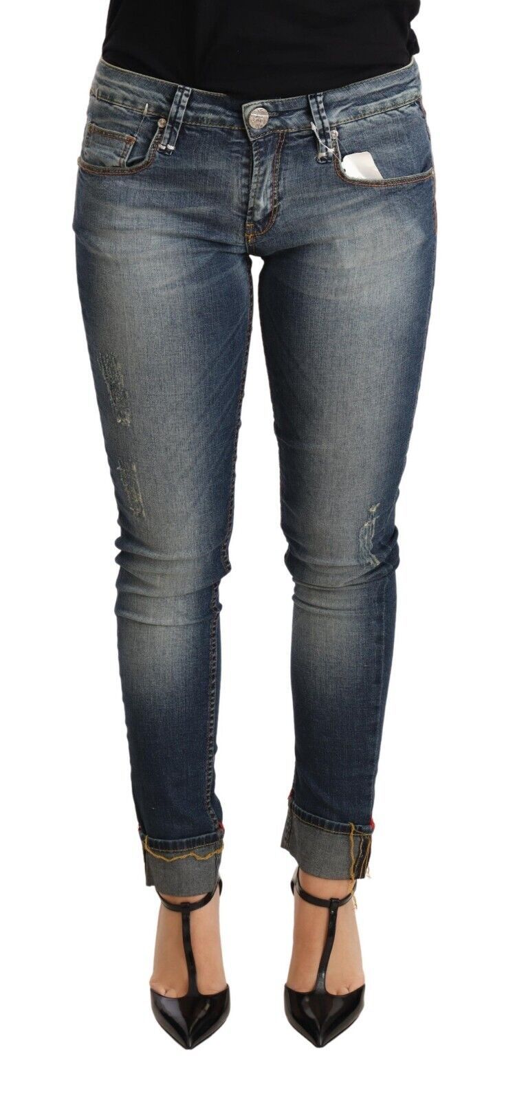 Chic Blue Washed Skinny Denim