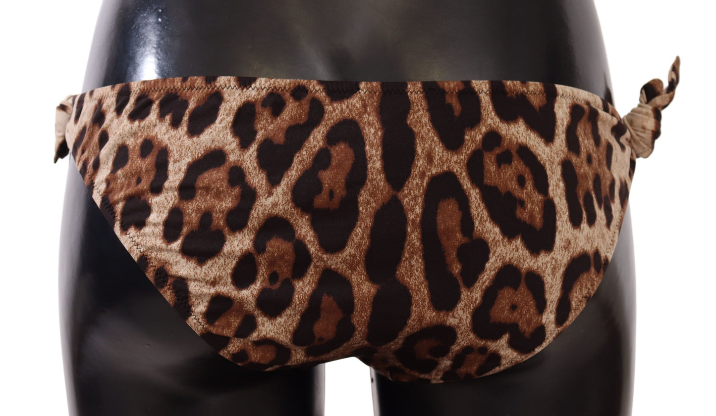 Braguita de bikini elegante con estampado de leopardo