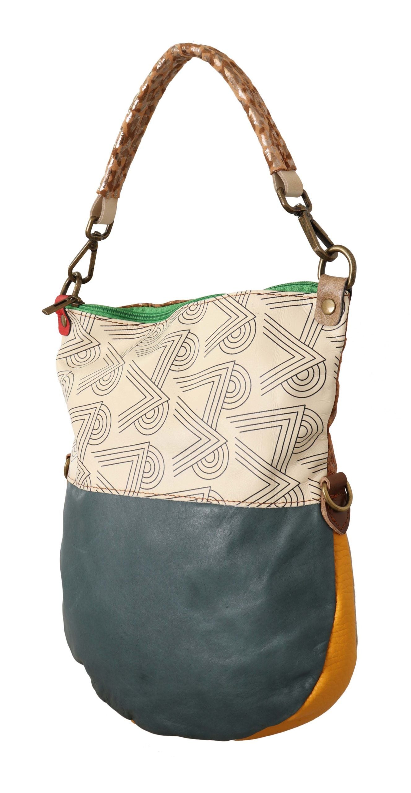 Chic Multicolor Leather Shoulder Bag