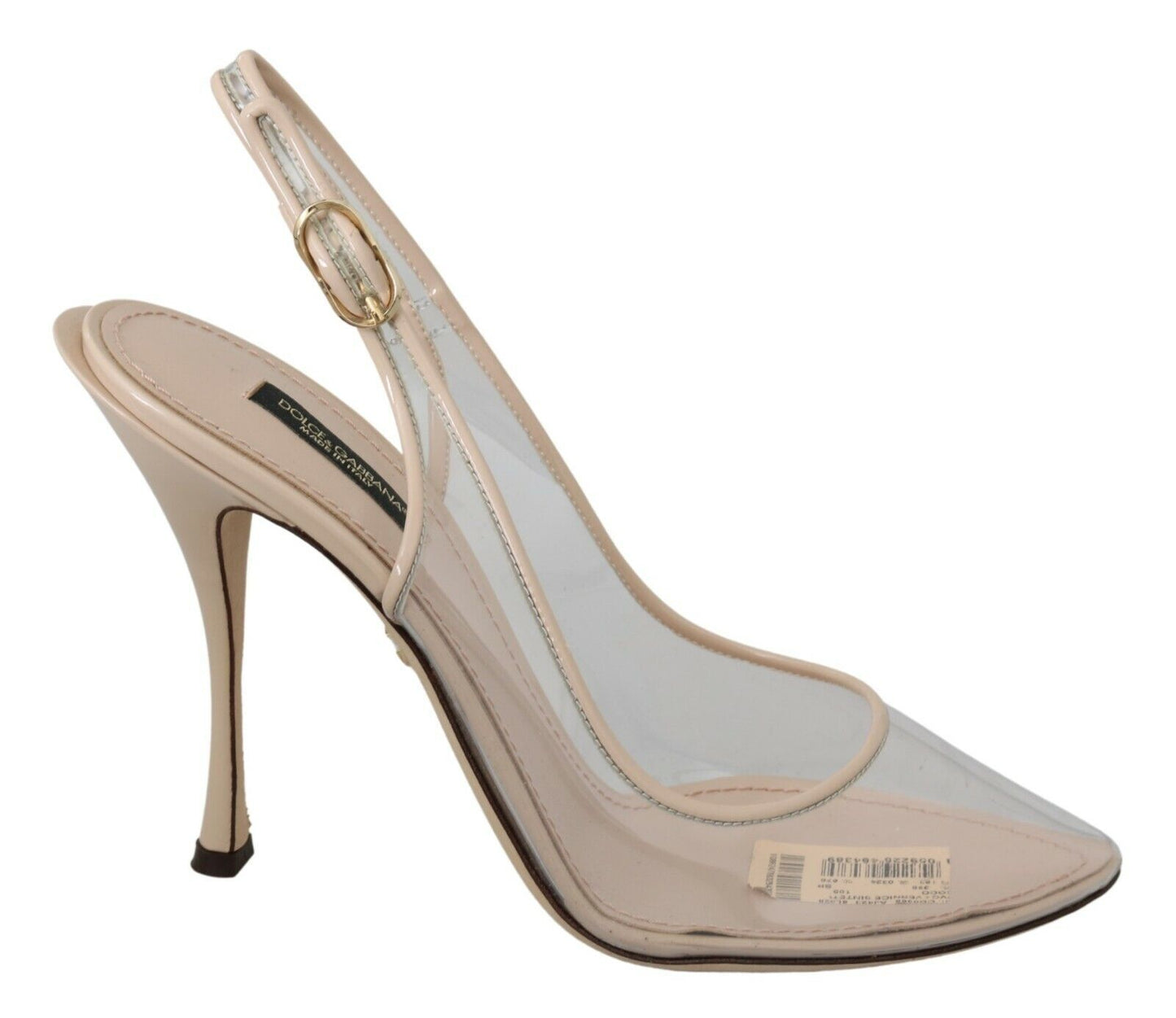 Elegantes tacones destalonados en beige nude