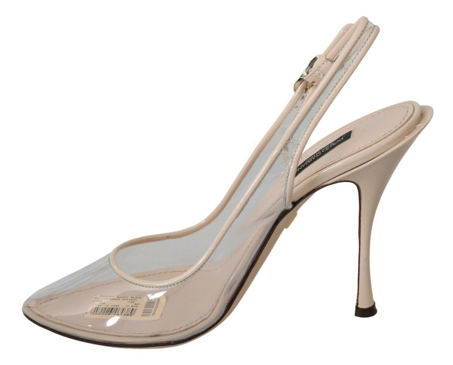 Elegante nude beige slingback hakken