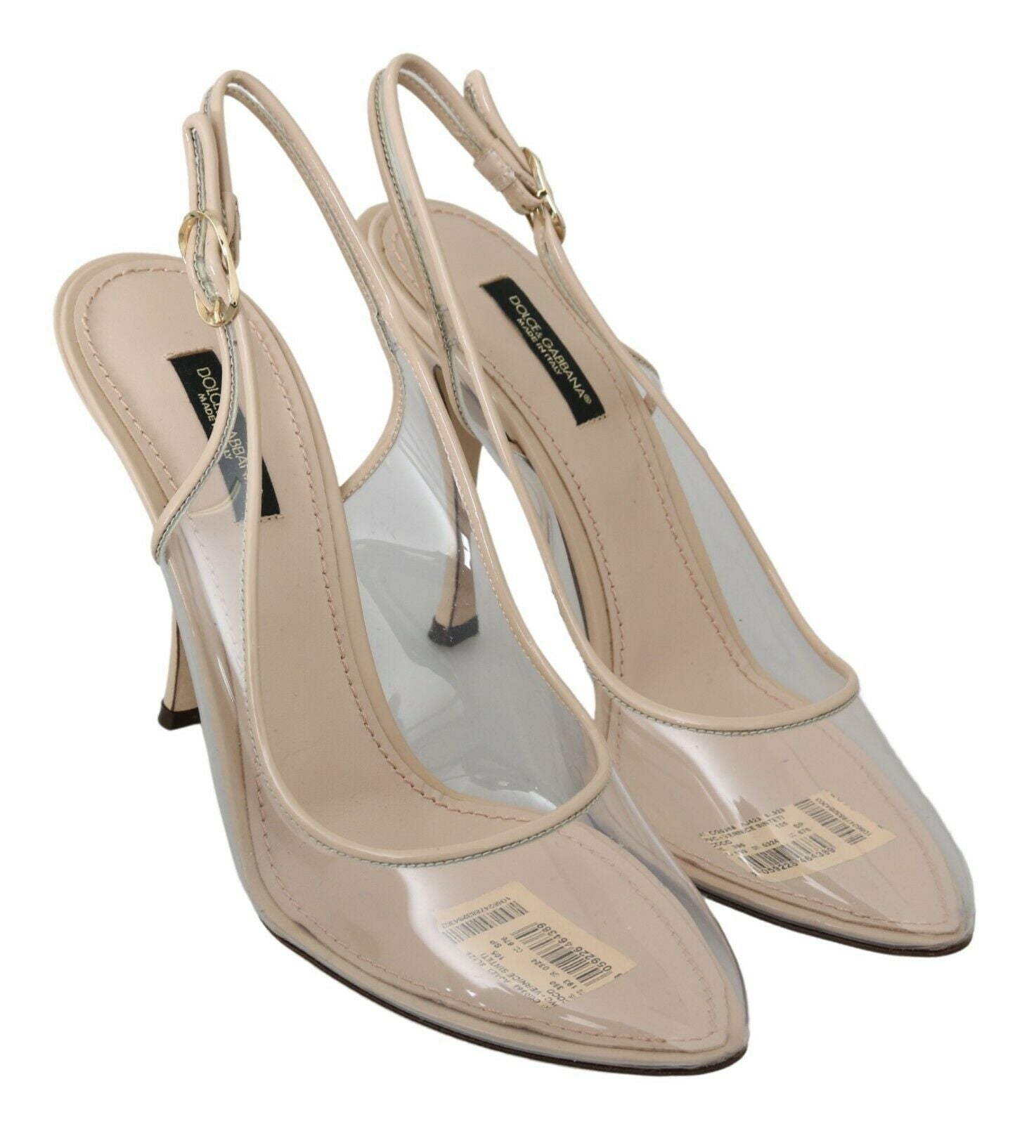 Elegante nude beige slingback hakken