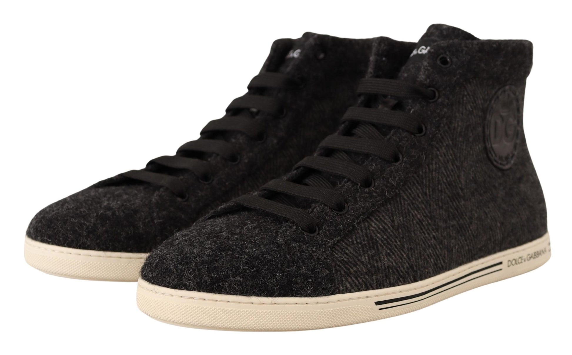 Elegante hoge sneakers van katoen/wol