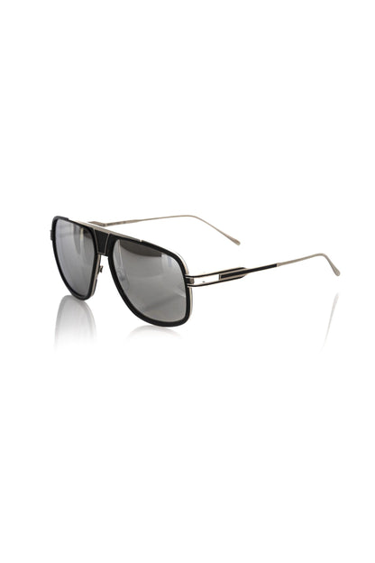 Black Metallic Fiber Men Sunglass