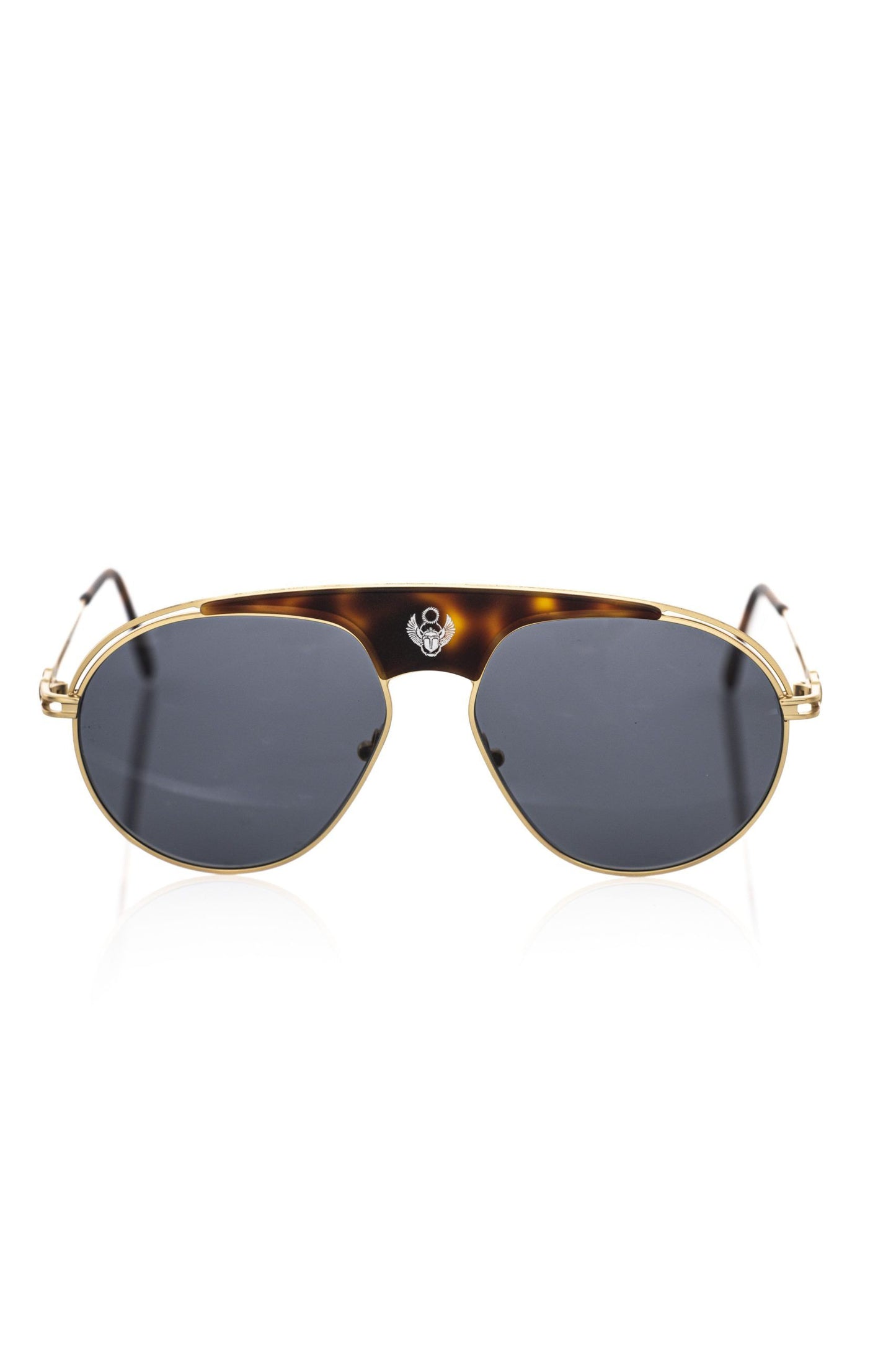 Brown Metallic Fiber Men Sunglass