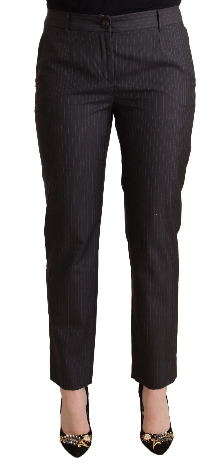 Elegant Tailored Virgin Wool and Silk Pants