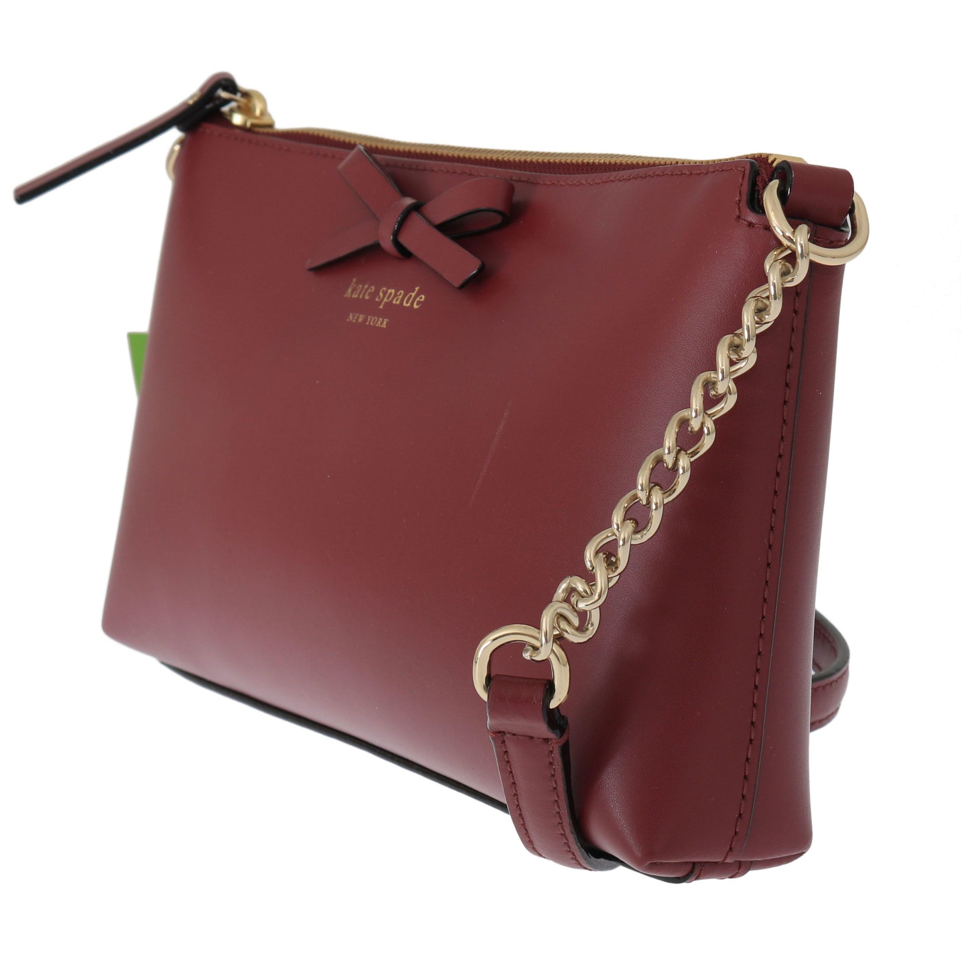 Elegant Bordeaux Leather Crossbody