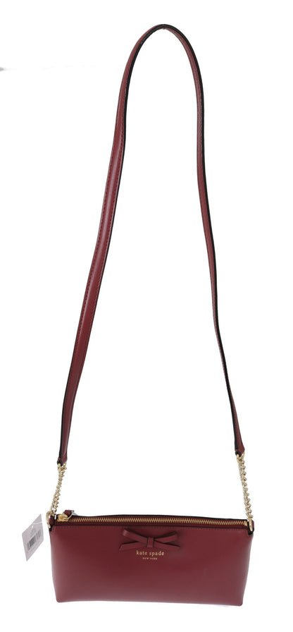 Elegant Bordeaux Leather Crossbody