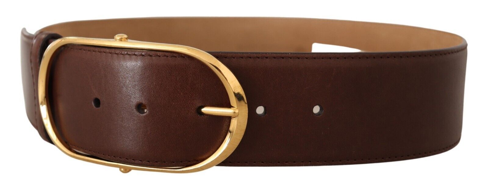 Elegante leren riem met ovale gesp