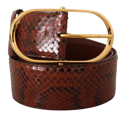 Elegante leren riem van Python-slangenleer