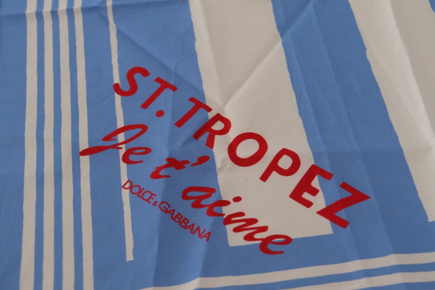 Blauw wit gestreepte St. Tropez zakdoek sjaal