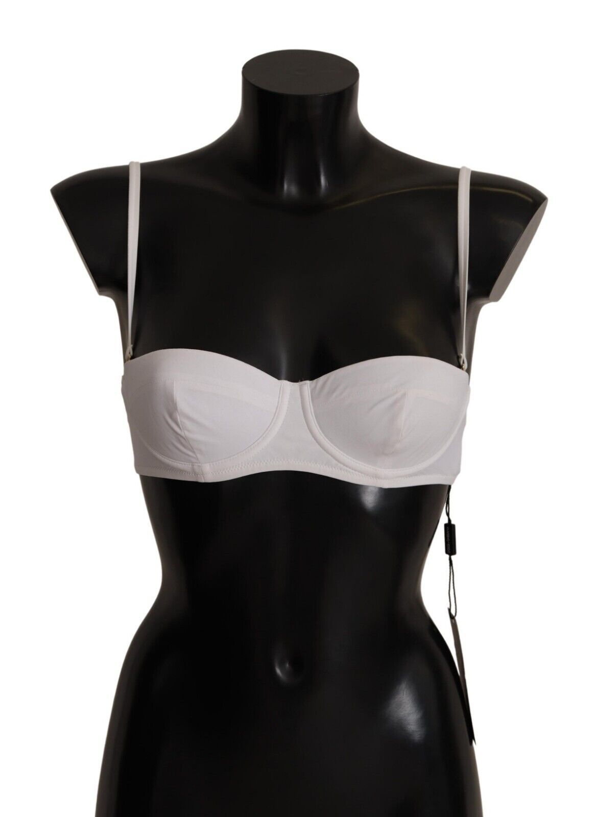 Chic White Nylon Balconette Bra